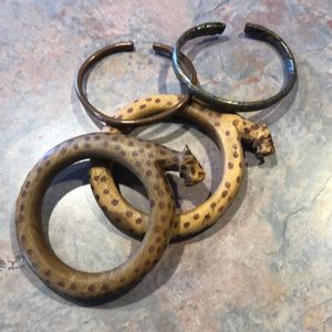 Vintage Hand Carved & Pounded Bracelets